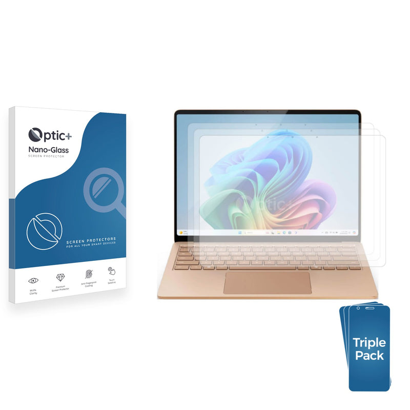 3-pack of Nano Glass screen protectors for Microsoft Surface Laptop 13.8"