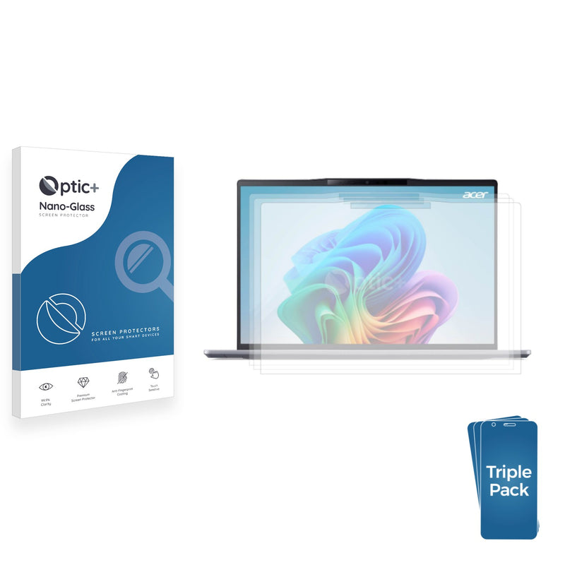 3-pack of Nano Glass screen protectors for Acer Swift Go 14 AI