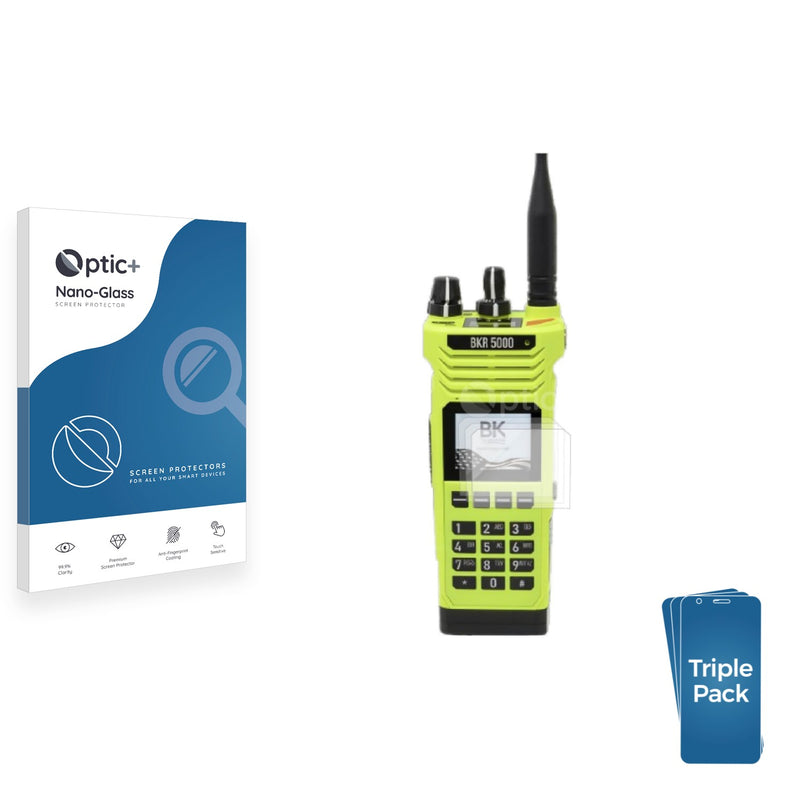 3-pack of Nano Glass screen protectors for BKR 5000 Radio