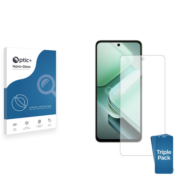 3pk Optic+ Nano Glass Screen Protectors for Vivo iQOO Z9x