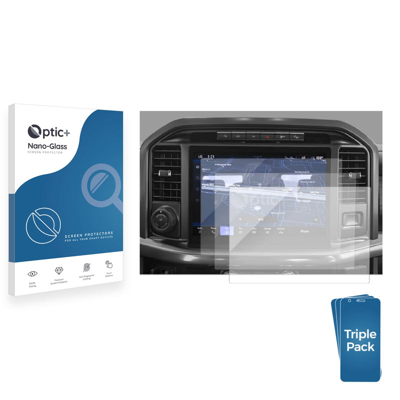 3-pack of Nano Glass screen protectors for Ford F-150 Lariat 2025