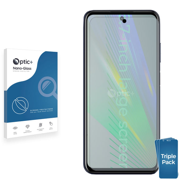 3pk Optic+ Nano Glass Screen Protectors for HTC Desire 21 Pro 5G