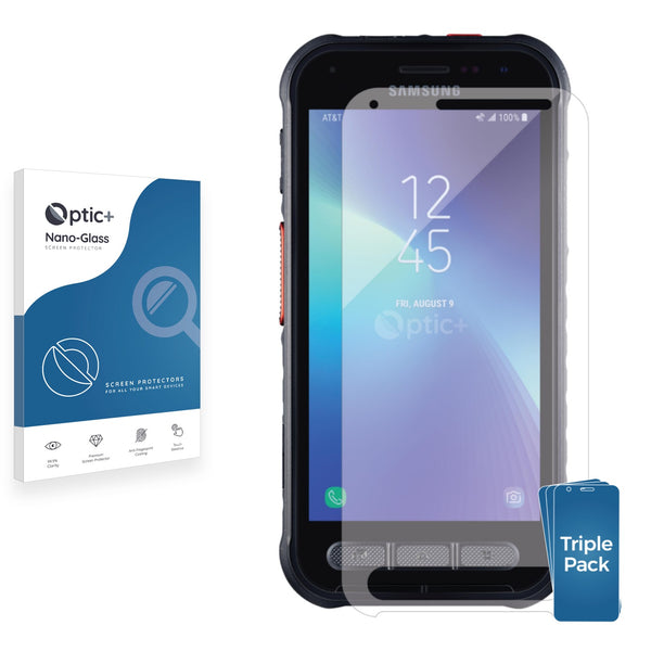 3pk Optic+ Nano Glass Screen Protectors for Samsung Galaxy Xcover FieldPro AT&T