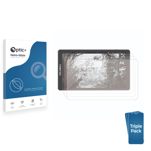 3-pack of Nano Glass screen protectors for Feelworld CUT6 6