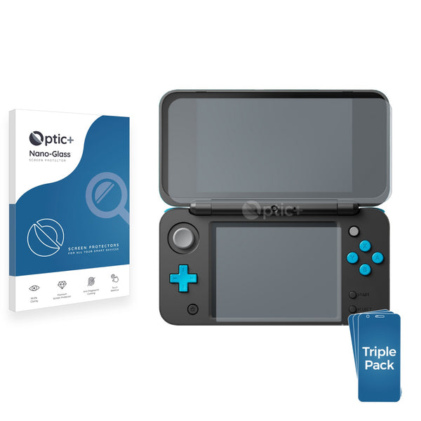 3pk Optic+ Nano Glass Screen Protectors for New Nintendo 2DS XL