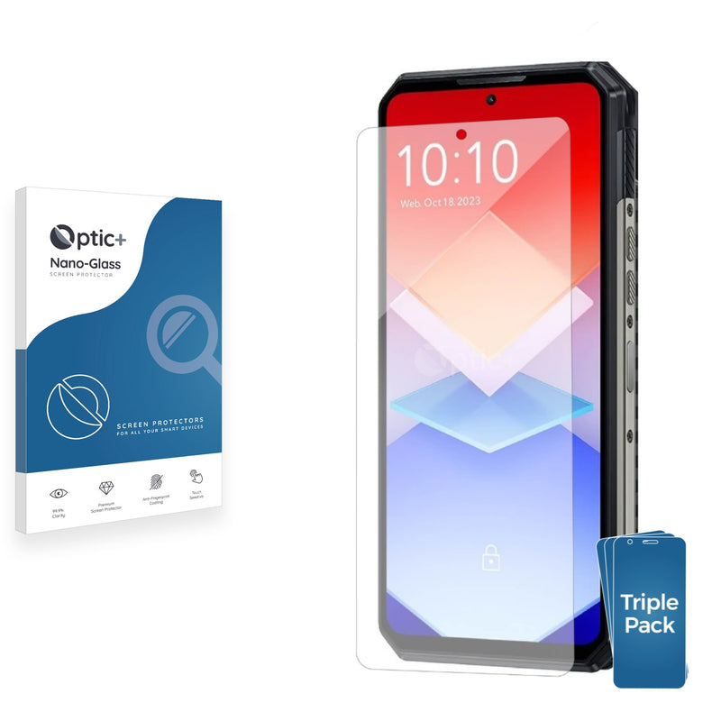 3pk Optic+ Nano Glass Screen Protectors for Oukitel WP30 Pro