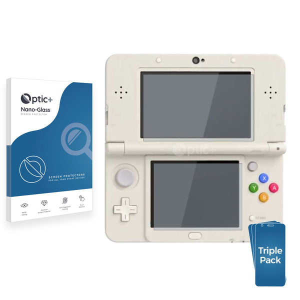 3pk Optic+ Nano Glass Screen Protectors for Nintendo New 3DS