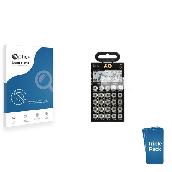 3pk Optic+ Nano Glass Screen Protectors for Teenage Engineering PO-32 Tonic