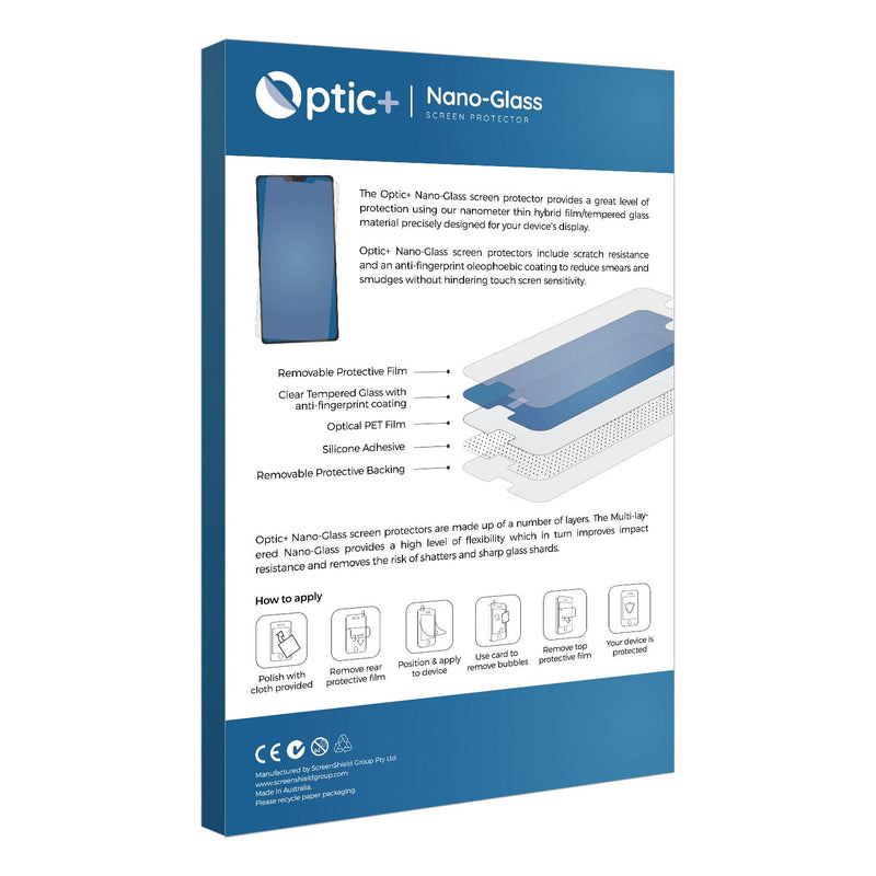 3pk Optic+ Nano Glass Screen Protectors for Rigol DHO900 Series Oscilloscope