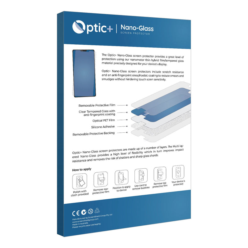 3pk Optic+ Nano Glass Screen Protectors for Abus HomeTec Pro CFT3100