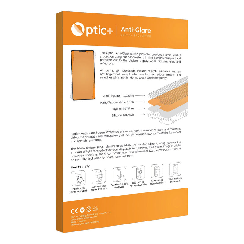 Optic+ Anti-Glare Screen Protector for iDTronic C9 RED