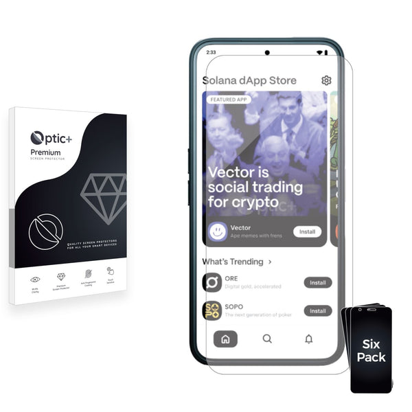 6pk Optic+ Premium Film Screen Protectors for Solana Seeker