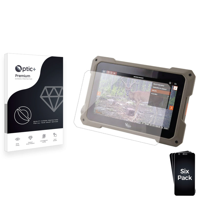 6pk Optic+ Premium Film Screen Protectors for Wildgame Innovations VU70 Trail Tablet