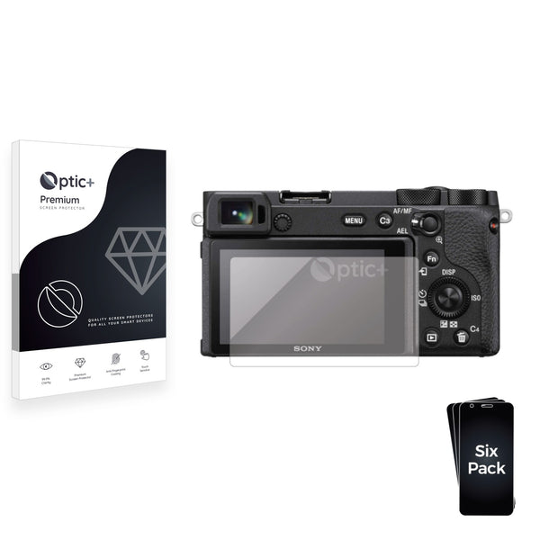 6pk Optic+ Premium Film Screen Protectors for Sony Alpha 6600