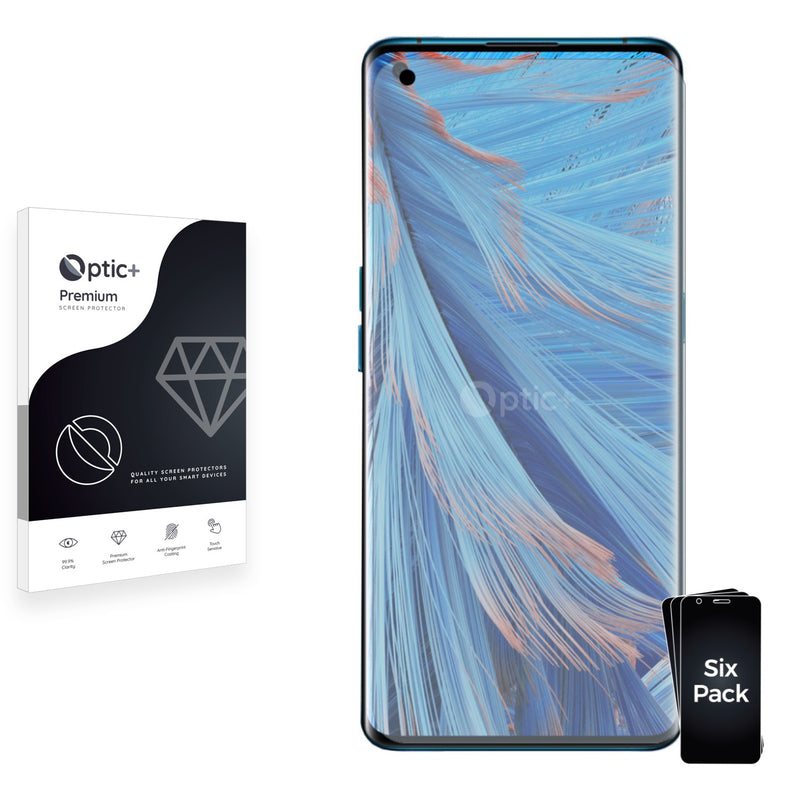 6pk Optic+ Premium Film Screen Protectors for Oppo Find X2