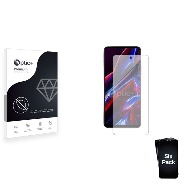 6pk Optic+ Premium Film Screen Protectors for Xiaomi Poco X5