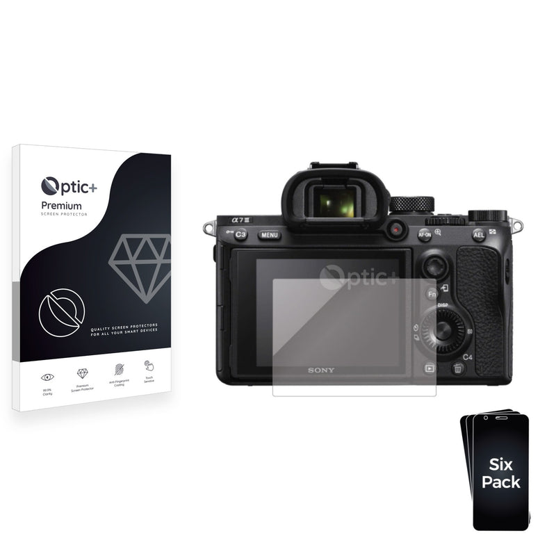 6pk Optic+ Premium Film Screen Protectors for Sony Alpha 7 III