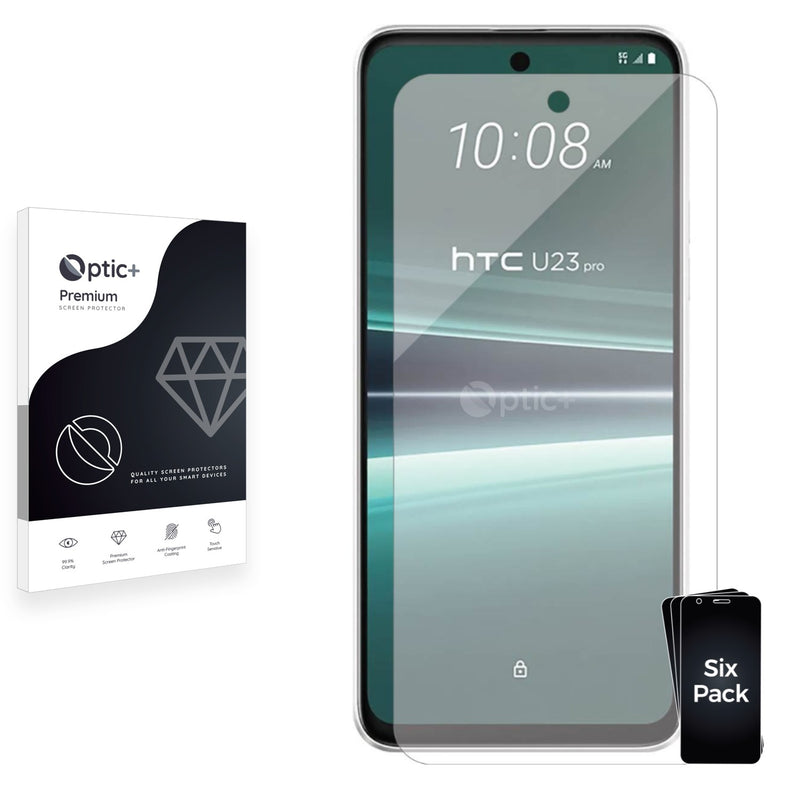 6pk Optic+ Premium Film Screen Protectors for HTC U23 Pro