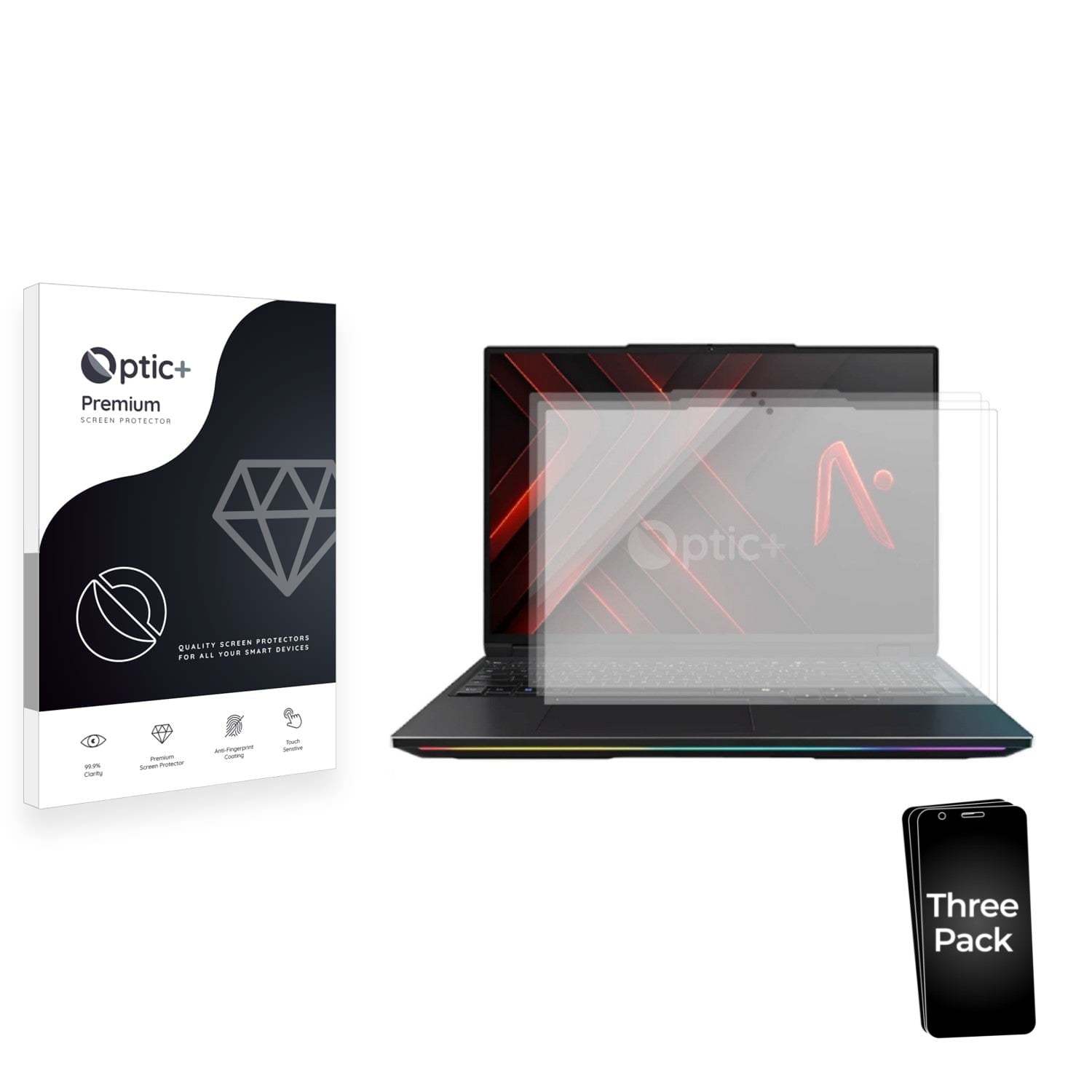 3pk Optic+ Premium Film Screen Protectors for Aftershock 16
