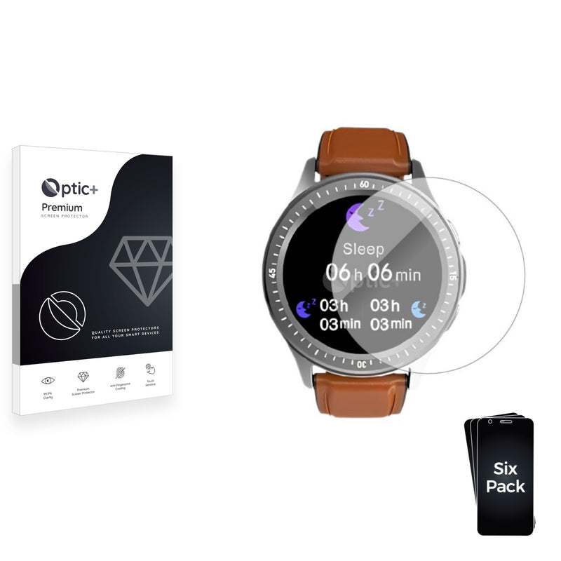 6pk Optic+ Premium Film Screen Protectors for Loyaa Smartwatch 1.28"