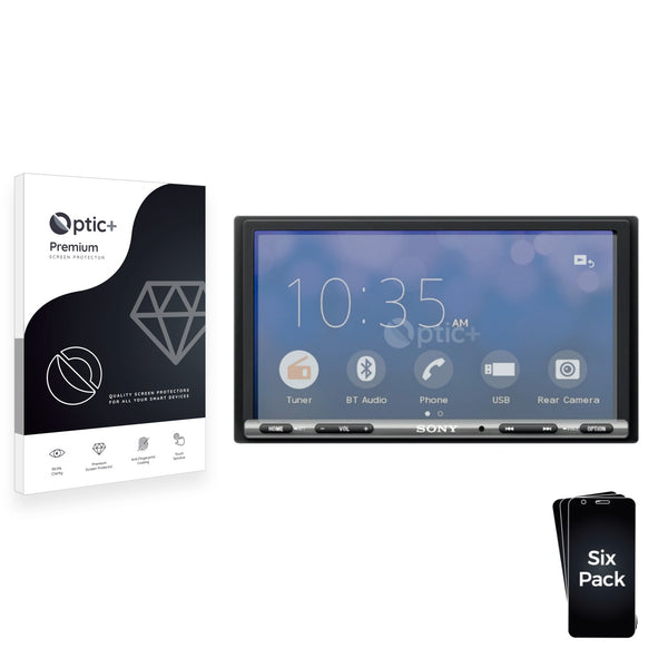 6pk Optic+ Premium Film Screen Protectors for Sony XAV-AX3005DB