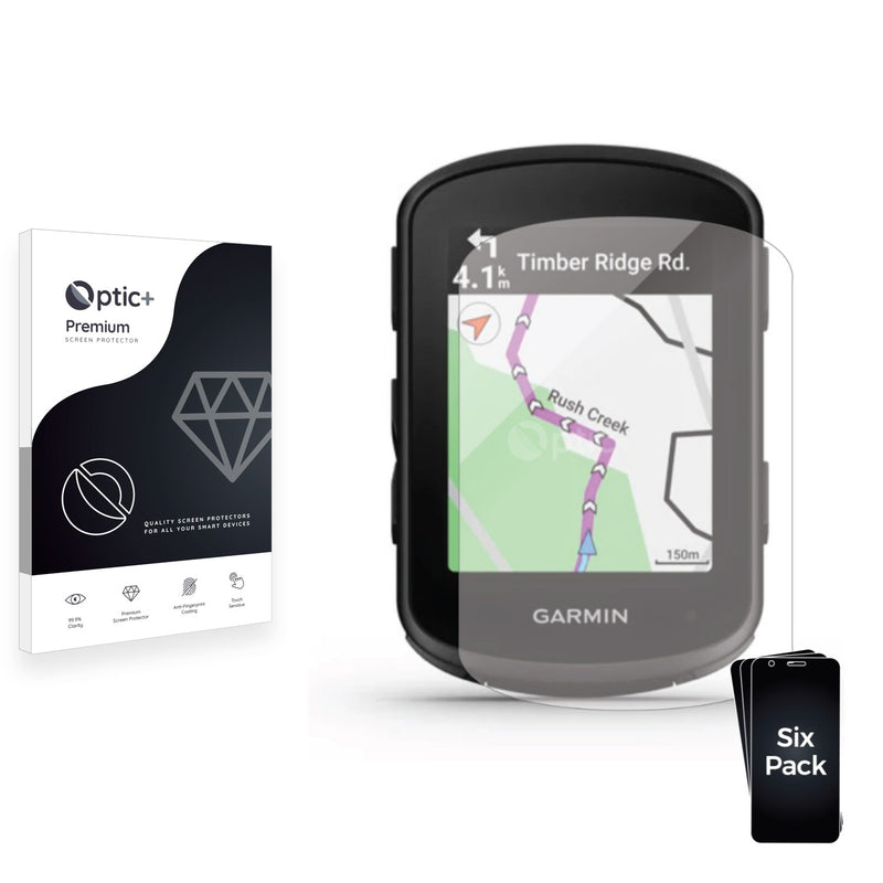 6pk Optic+ Premium Film Screen Protectors for Garmin Edge 840