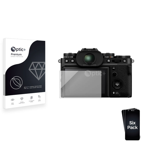 6pk Optic+ Premium Film Screen Protectors for Fujifilm X-T5
