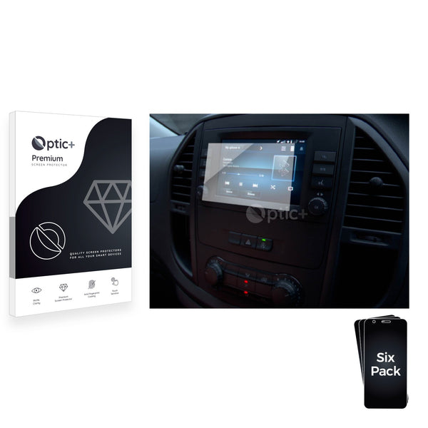 6pk Optic+ Premium Film Screen Protectors for Mercedes-Benz Vito Audio 40