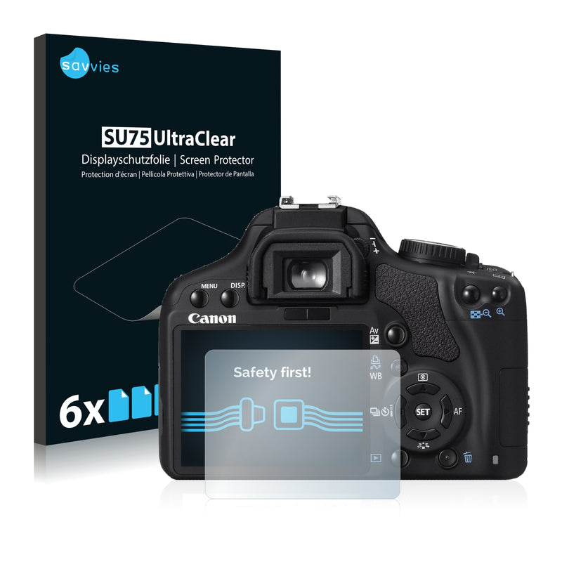 6x Savvies SU75 Screen Protector for Canon EOS 450D
