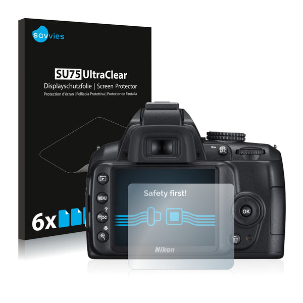 6x Savvies SU75 Screen Protector for Nikon D3000