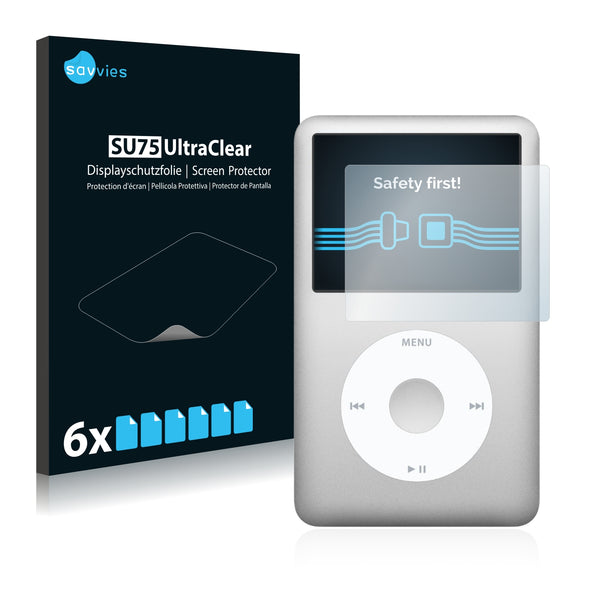 6x Savvies SU75 Screen Protector for Apple iPod classic 160 GB (7th generation)