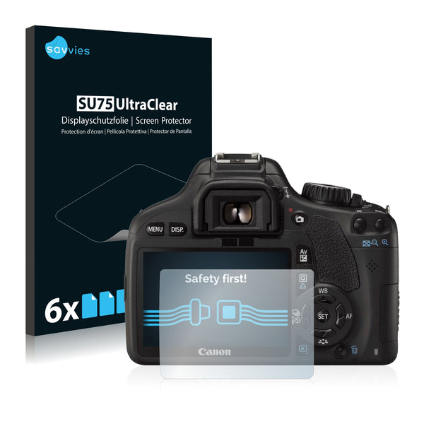 6x Savvies SU75 Screen Protector for Canon EOS 550D