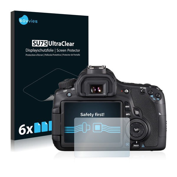 6x Savvies SU75 Screen Protector for Canon EOS 60D