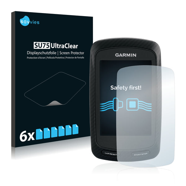 6x Savvies SU75 Screen Protector for Garmin Edge 800