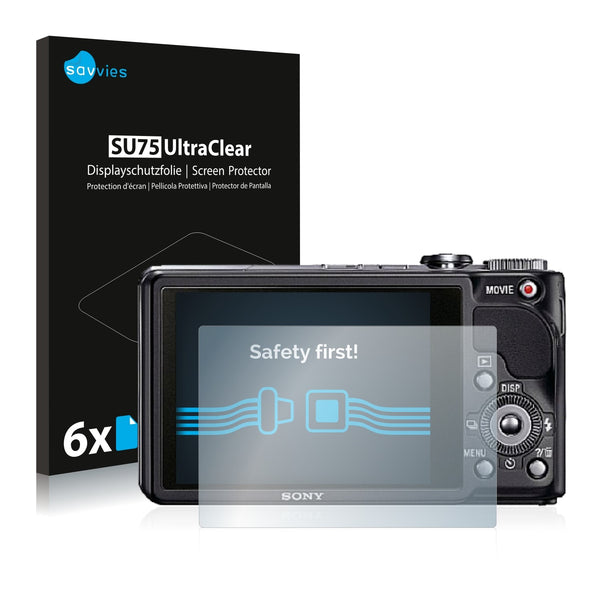 6x Savvies SU75 Screen Protector for Sony Cyber-Shot DSC-HX9V