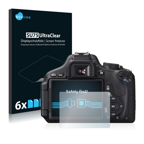 6x Savvies SU75 Screen Protector for Canon EOS 600D