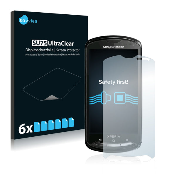 6x Savvies SU75 Screen Protector for Sony Ericsson Xperia Pro MK16 MK16i