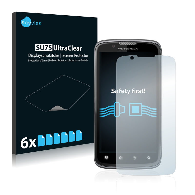 6x Savvies SU75 Screen Protector for Motorola Atrix Refresh