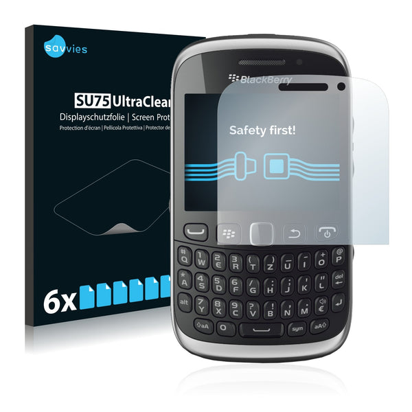 6x Savvies SU75 Screen Protector for RIM BlackBerry Curve 9320