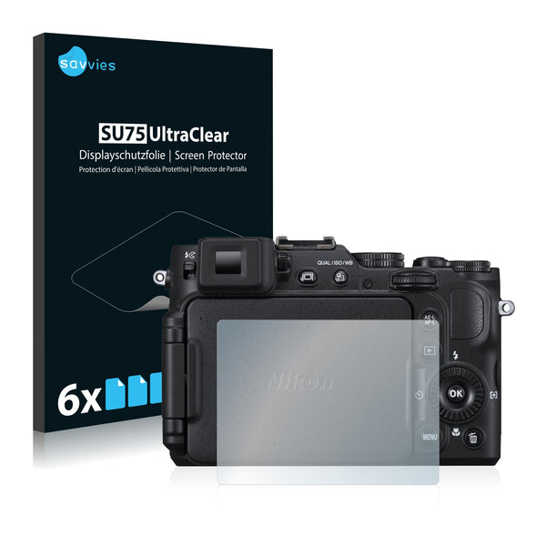 6x Savvies SU75 Screen Protector for Nikon Coolpix P7700