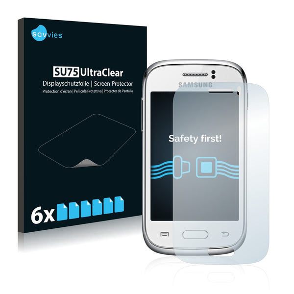 6x Savvies SU75 Screen Protector for Samsung Galaxy Young Duos S6312