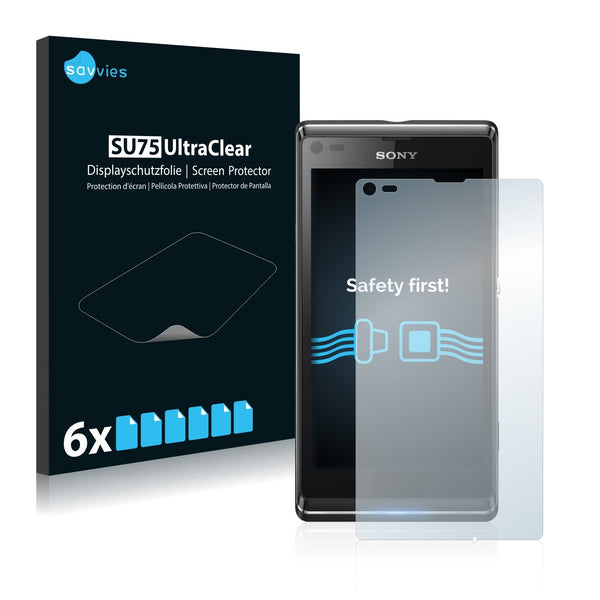 6x Savvies SU75 Screen Protector for Sony Xperia L C2105