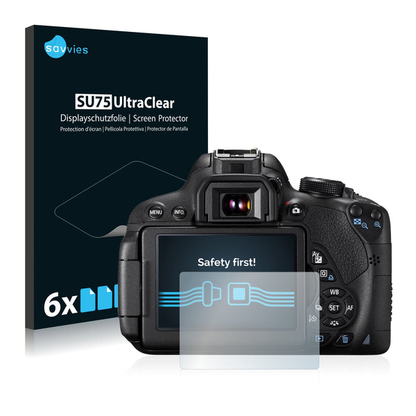 6x Savvies SU75 Screen Protector for Canon EOS 700D