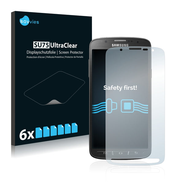 6x Savvies SU75 Screen Protector for Samsung Galaxy S4 Active I9295