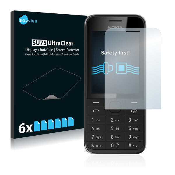 6x Savvies SU75 Screen Protector for Nokia 208