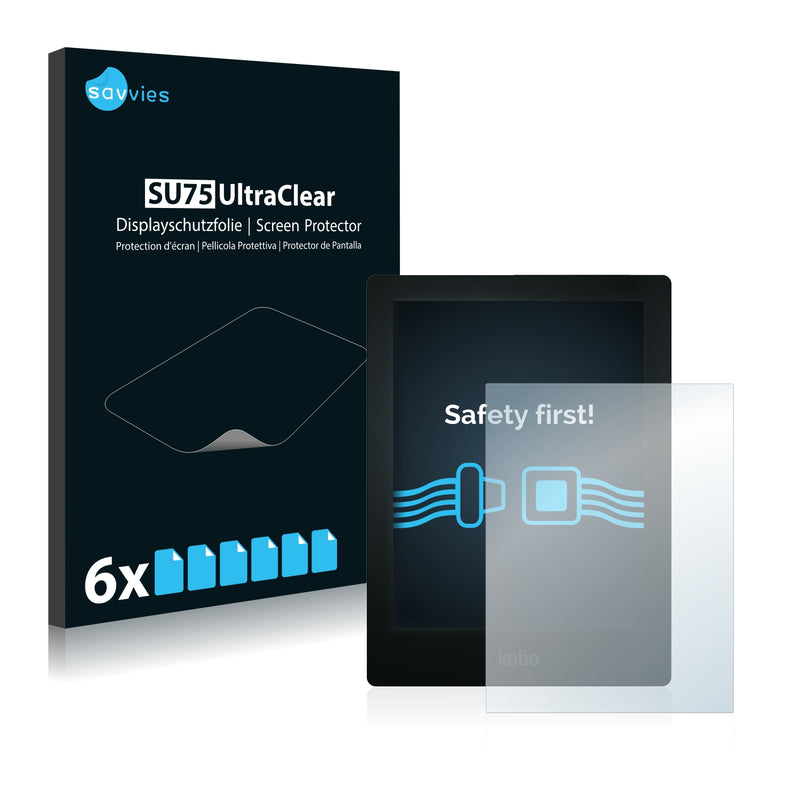 6x Savvies SU75 Screen Protector for Kobo Aura HD