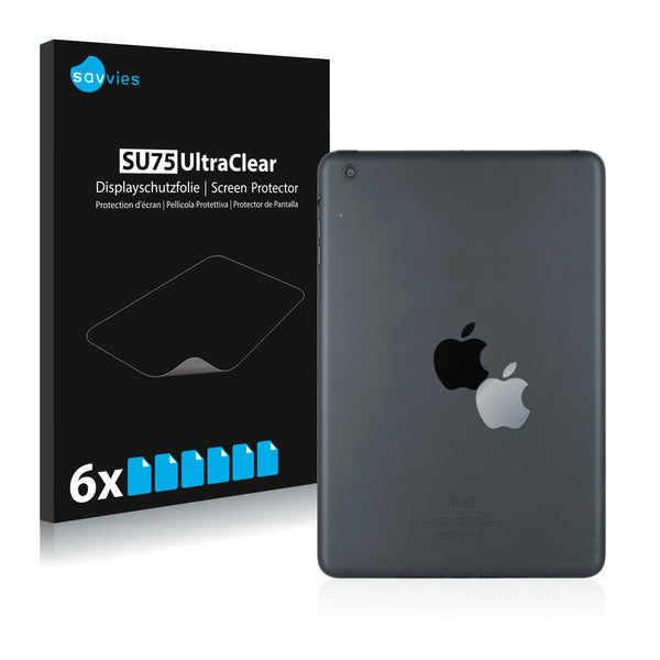 6x Savvies SU75 Screen Protector for Apple iPad Mini 2 2013 (Logo)