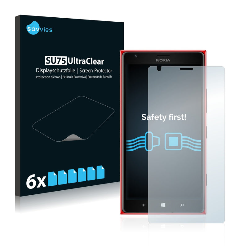 6x Savvies SU75 Screen Protector for Nokia Lumia 1520 Bandit