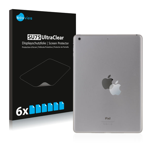 6x Savvies SU75 Screen Protector for Apple iPad Air (Logo)