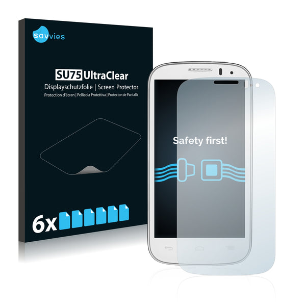 6x Savvies SU75 Screen Protector for Alcatel One Touch Pop C5 5036D